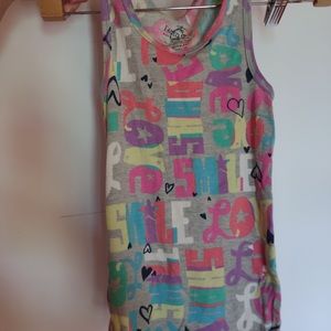 Girls ribbed graphic tank